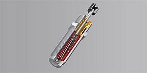 Shock absorbers for PET machine